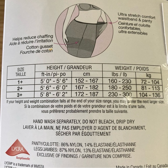 Secret Freedom Plus Size 3+ Blackout Ultra Stretch Tights - NWOT - Picture 2 of 3